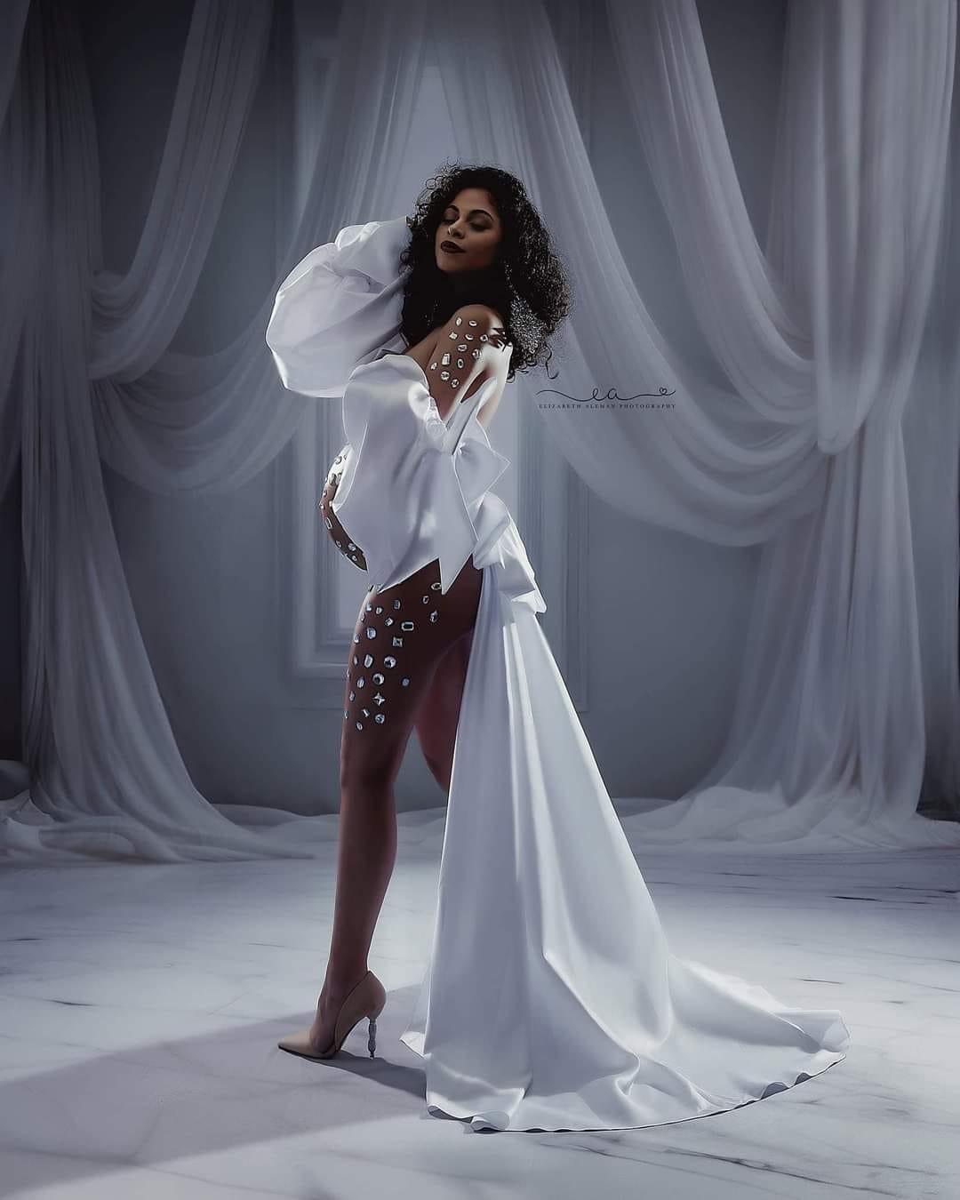 Light Blue Wall with Drapes II (BD)