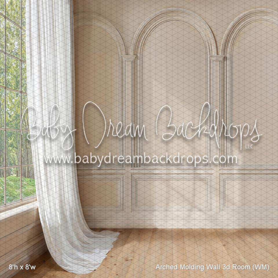 X Drop Arched Molding Wall 3d Room (WM)