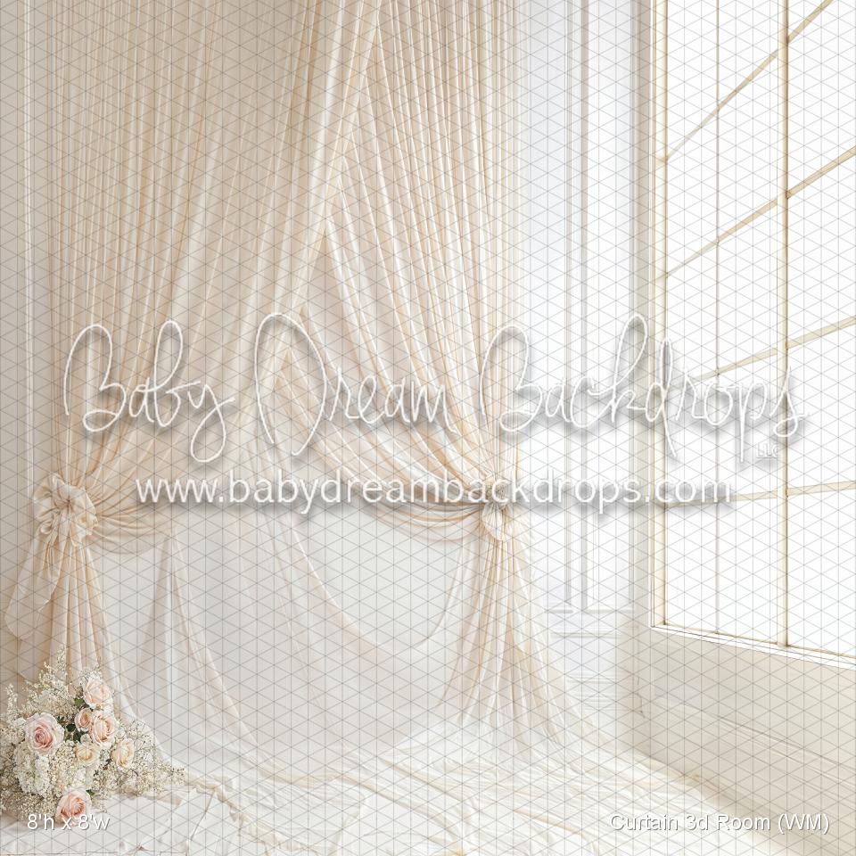 X Drop Curtain 3d Room (WM)
