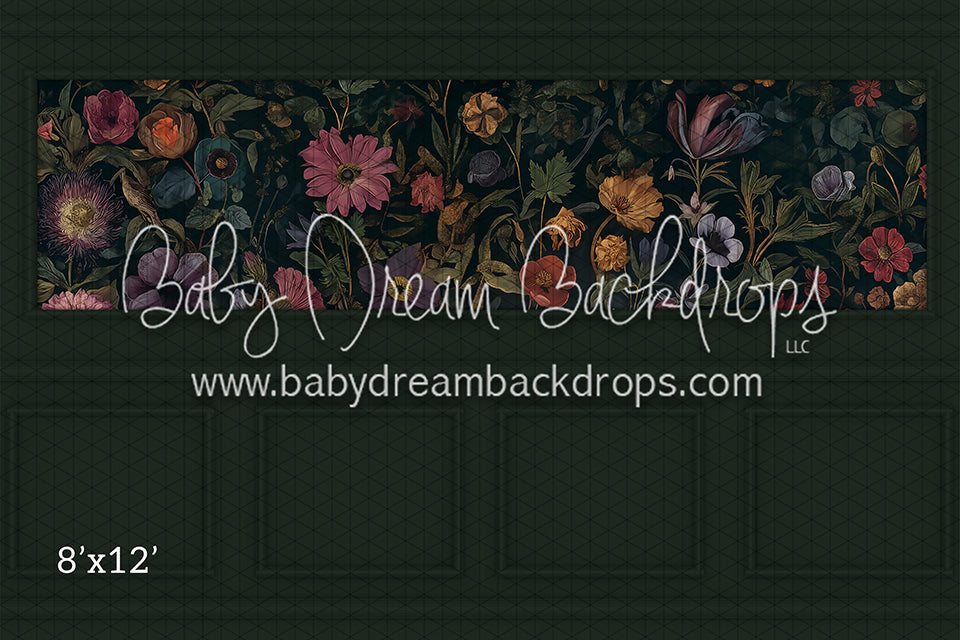 Fine Art Wallpaper Jeweled Florals (Room 2 Green) (HL)