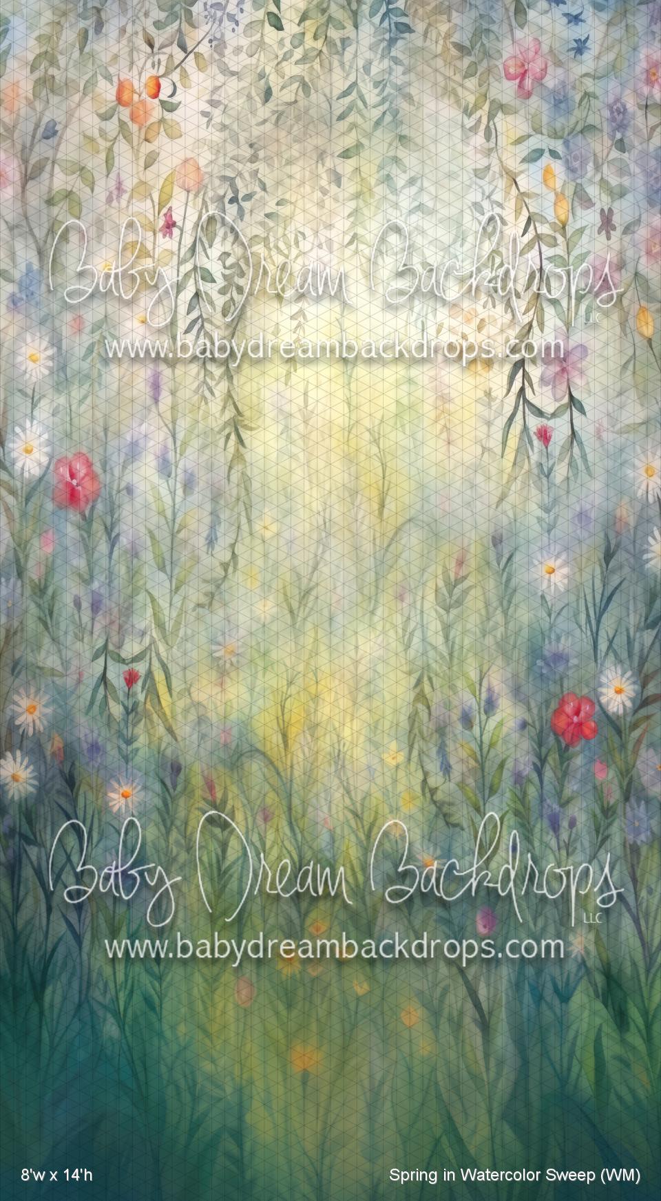 X Drop Spring in Watercolor Sweep (WM)