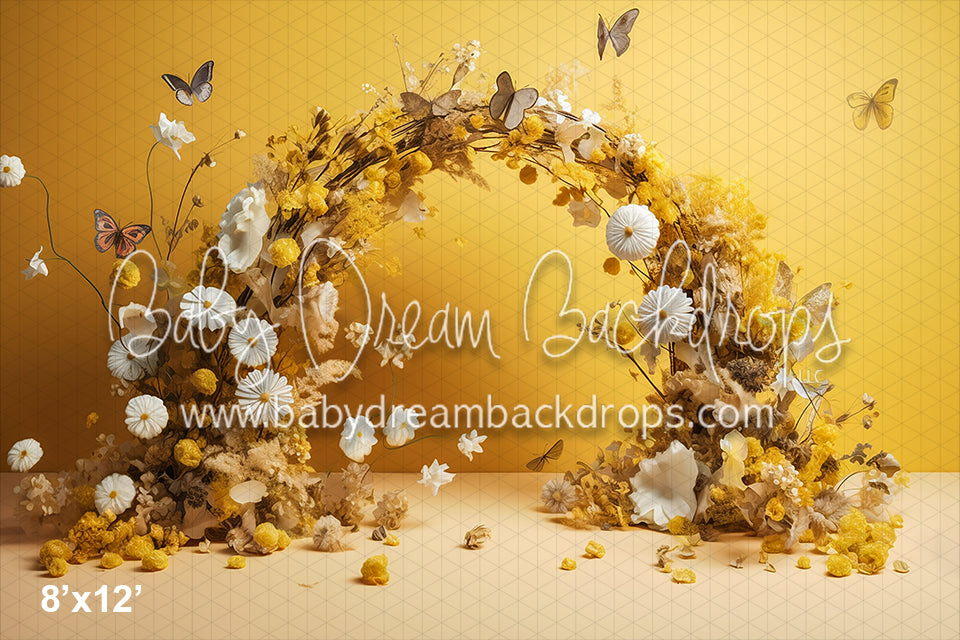 Studio Yellow Butterfly Floral Arch (AZ)