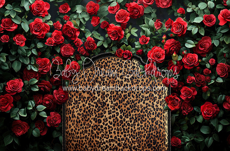 Everbloom Leopard Rose Queen Headboard (CC)