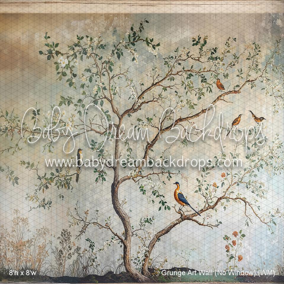 X Drop Grunge Art Wall (No Window) (WM)