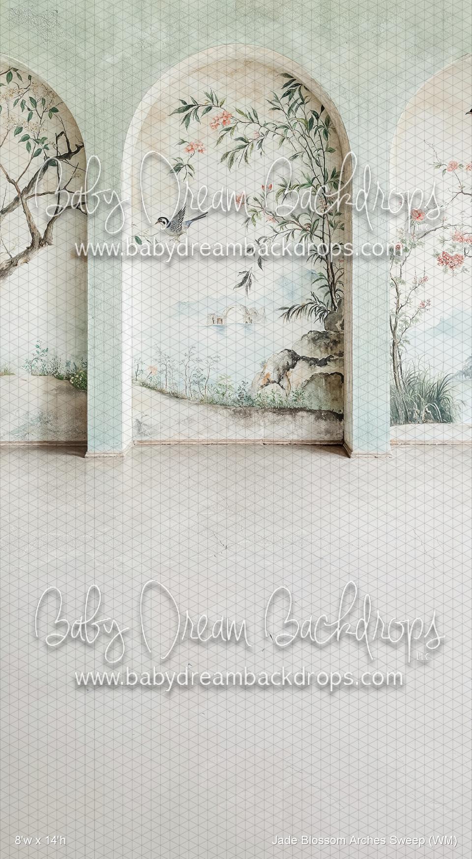 X Drop Jade Blossom Arches Sweep (WM)