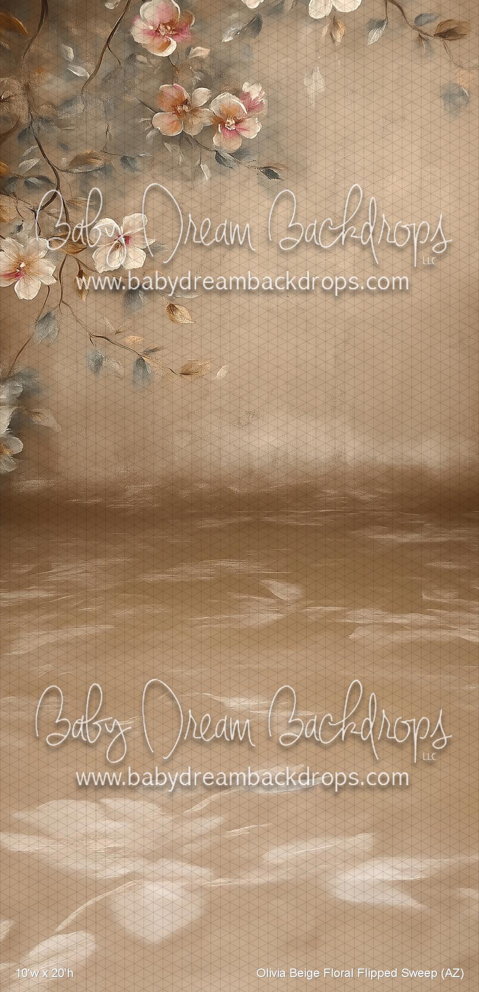 Olivia Beige Floral Flipped Sweep (AZ)