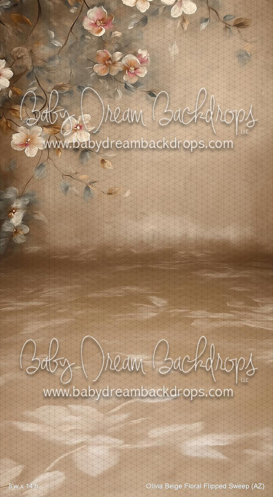 X Drop Olivia Beige Floral Flipped Sweep (AZ)