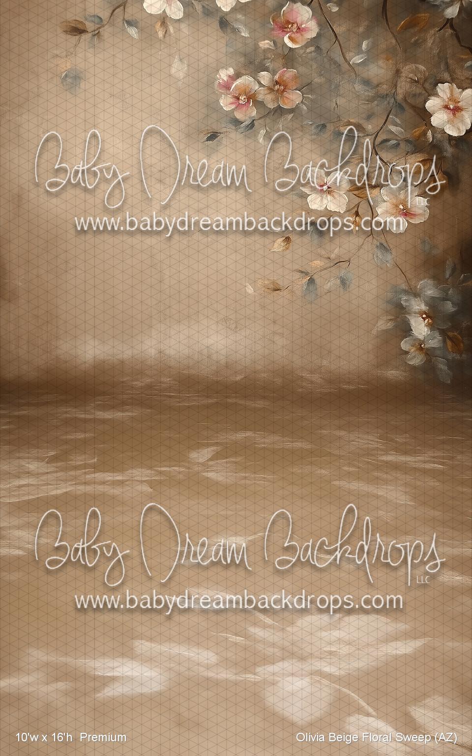 Olivia Beige Floral Sweep (AZ)