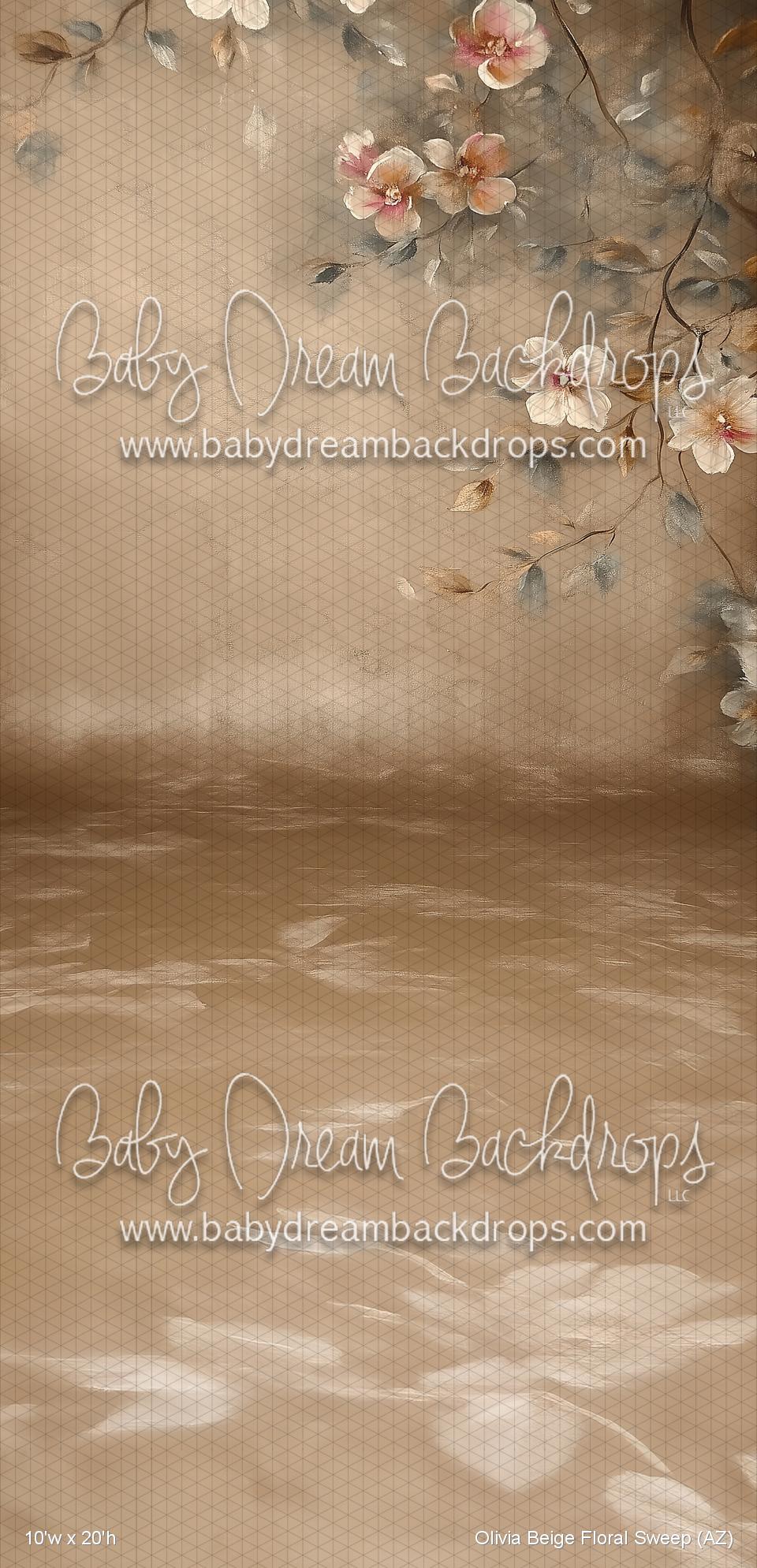 Olivia Beige Floral Sweep (AZ)