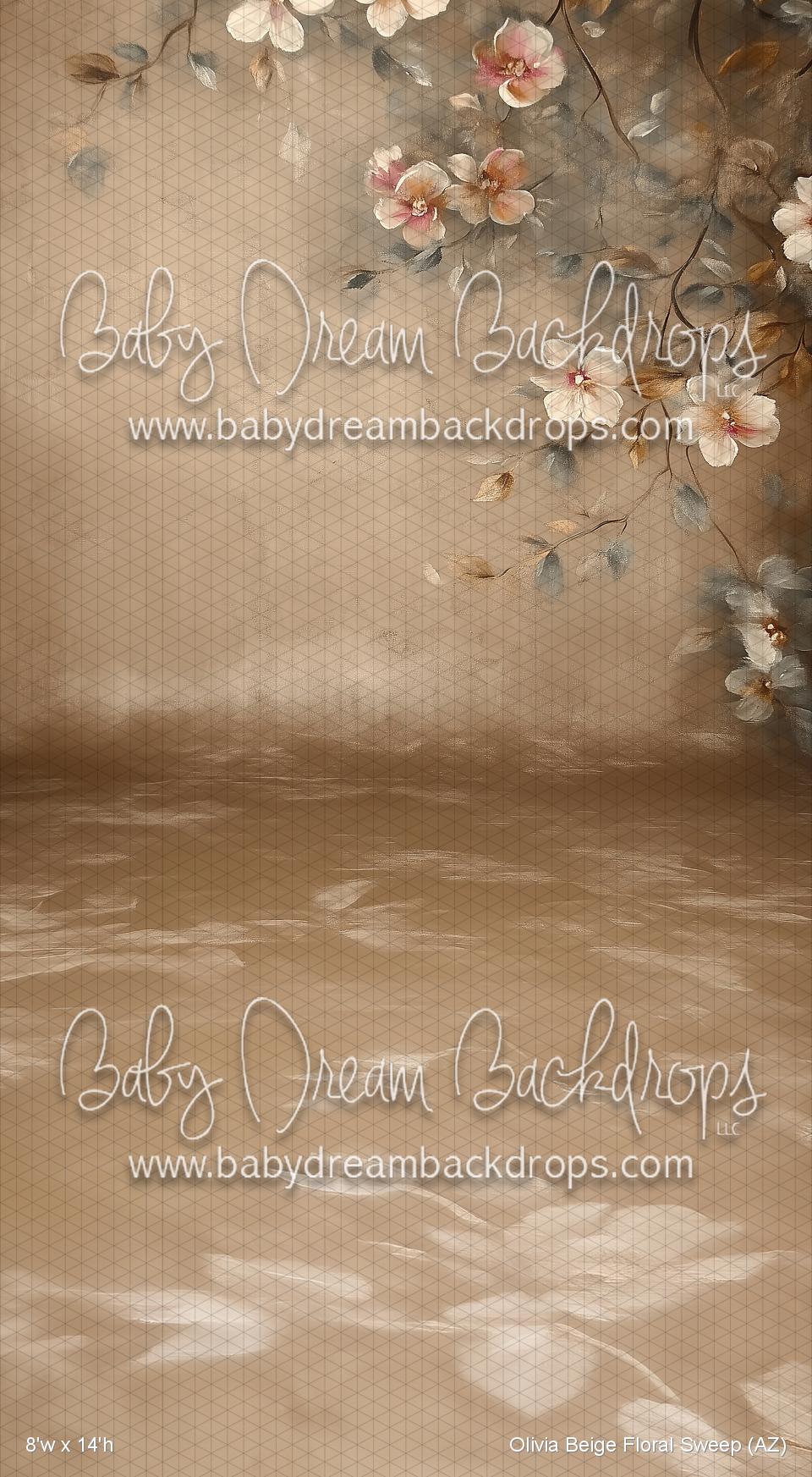 Olivia Beige Floral Sweep (AZ)