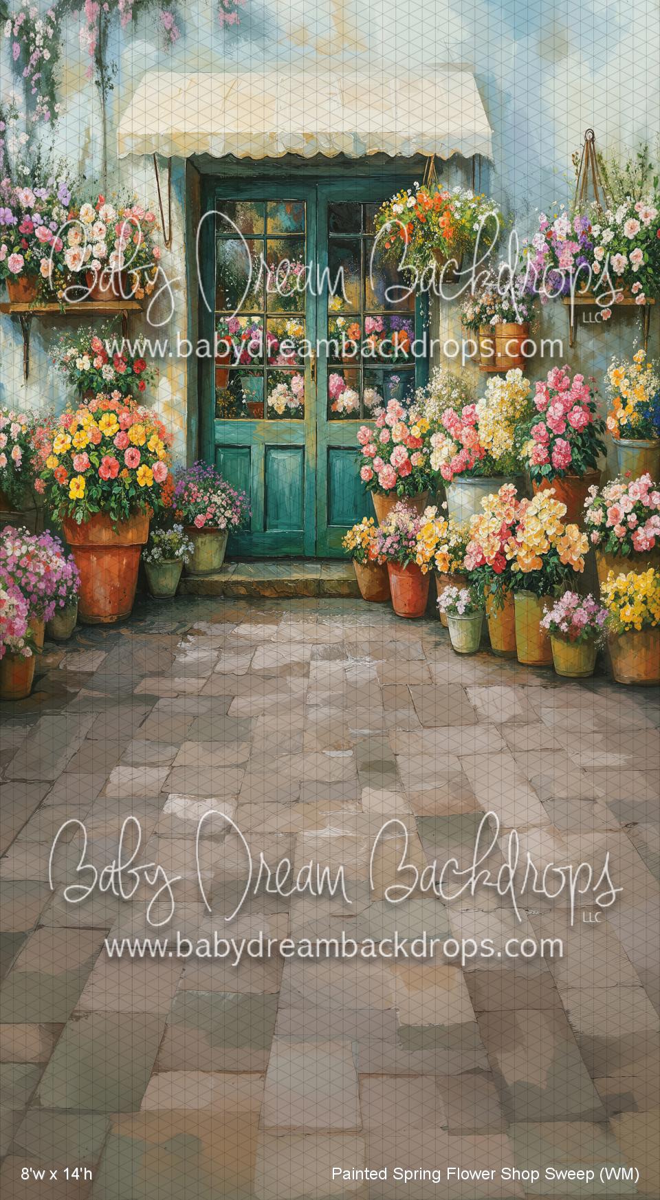 Painted Spring Flower Shop Sweep (WM)