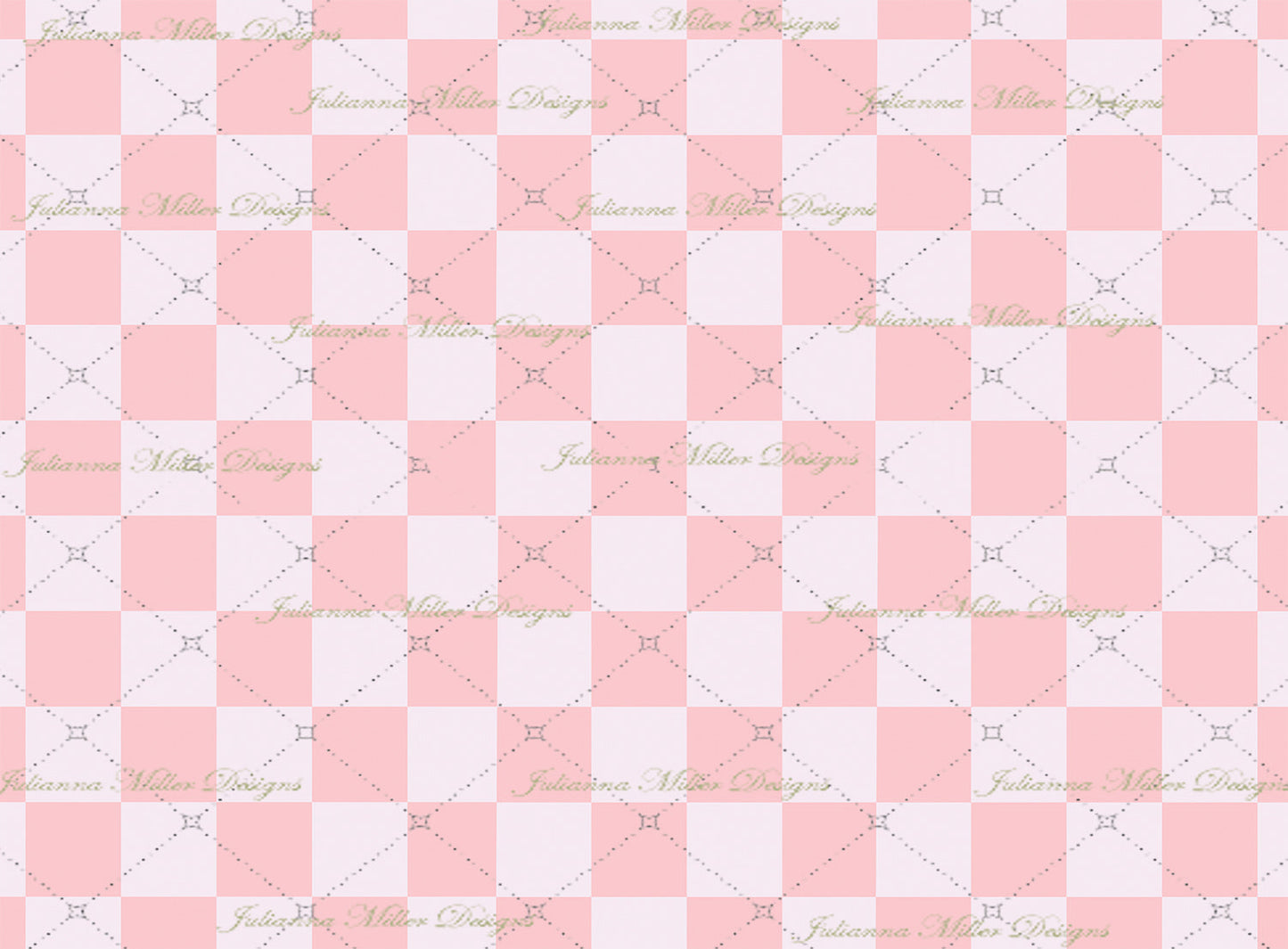Pink Checker Board Fabric Drop