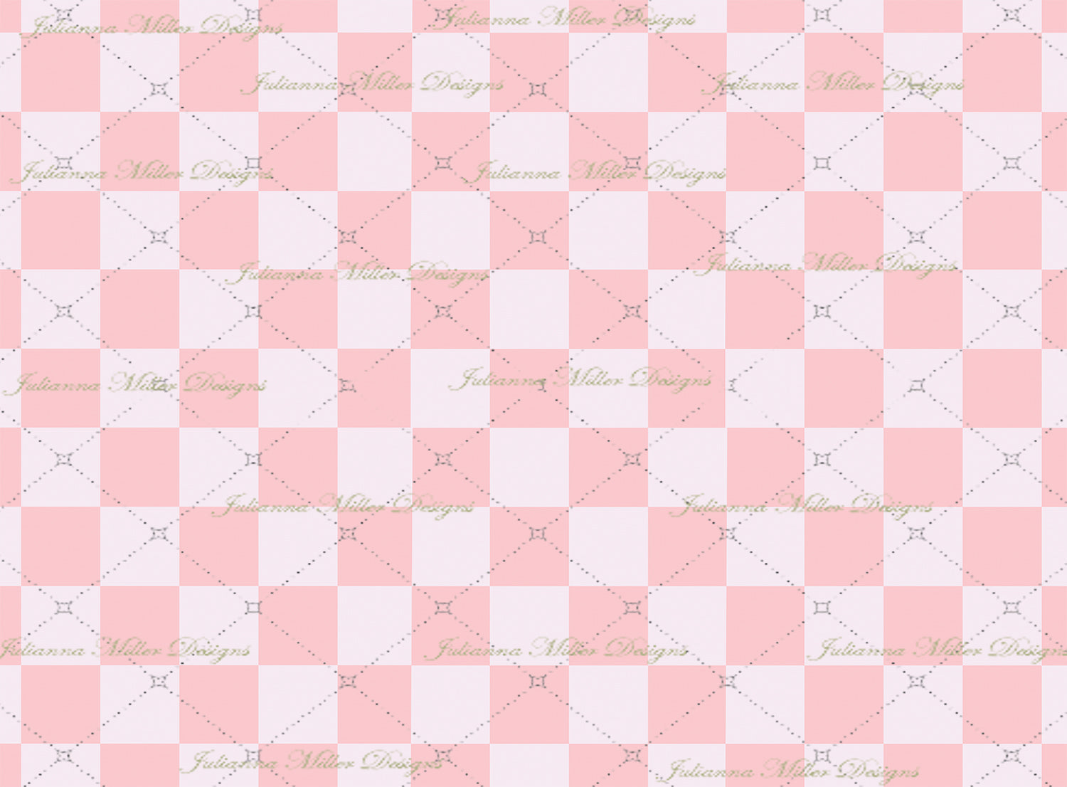 Pink Checker Board Fabric Drop