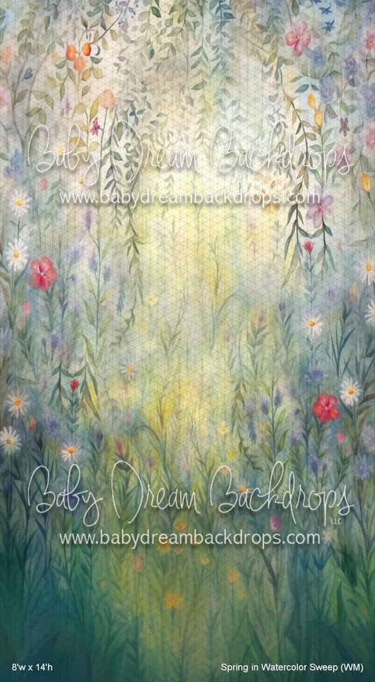 X Drop Spring in Watercolor Sweep (WM)