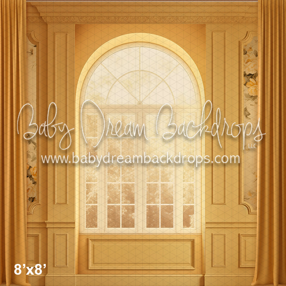 Yellow Floral Wainscoting Window (AZ)