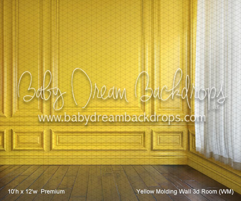 Yellow Molding Wall 3d Room (WM)