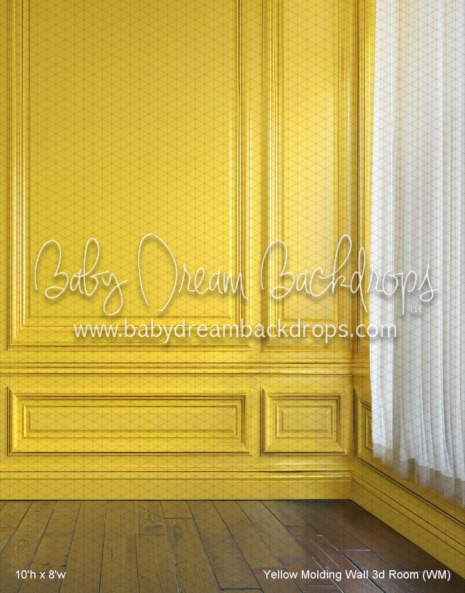 Yellow Molding Wall 3d Room (WM)