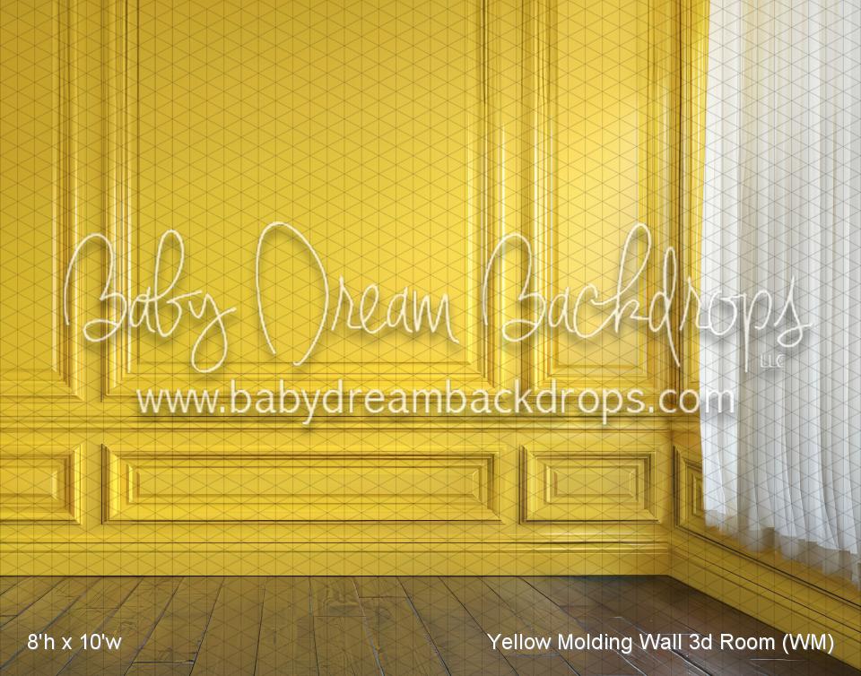 Yellow Molding Wall 3d Room (WM)